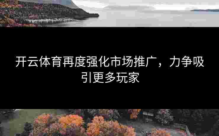 开云体育再度强化市场推广，力争吸引更多玩家