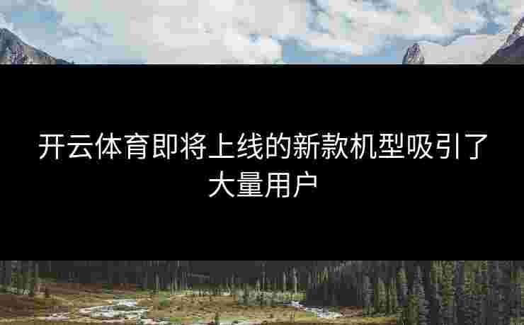 开云体育即将上线的新款机型吸引了大量用户